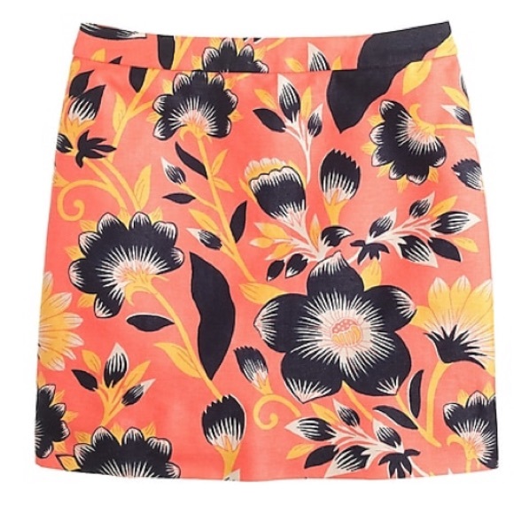 J. Crew Dresses & Skirts - 🧡J. CREW🧡POSTAGE STAMP MINI IN HIBISCUS FLORAL🧡